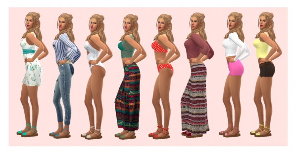  Sims 4 Sue: Ankle tied sandals