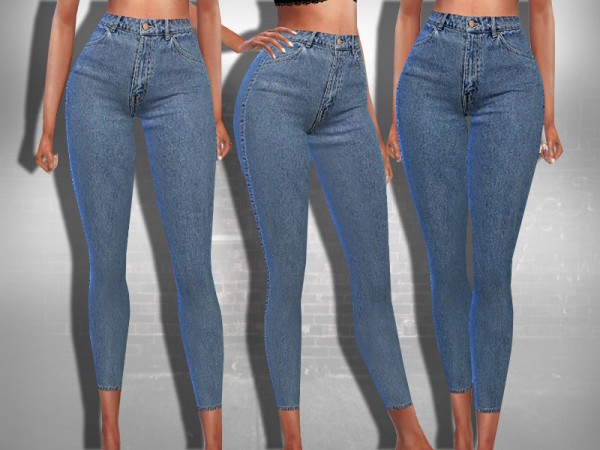  The Sims Resource: Ankle Style Skinny Fit Jeans by Saliwa