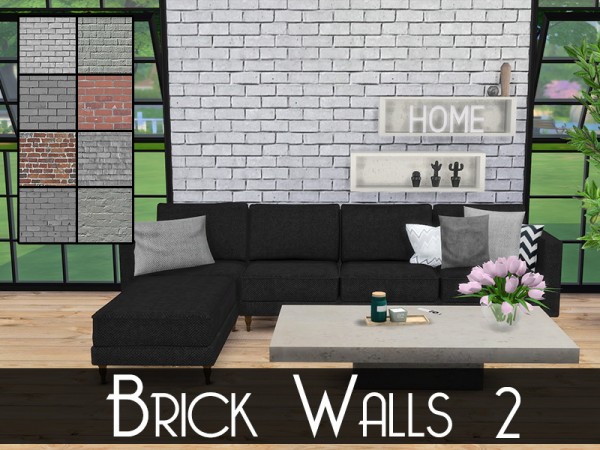  Models Sims 4: Brick walls