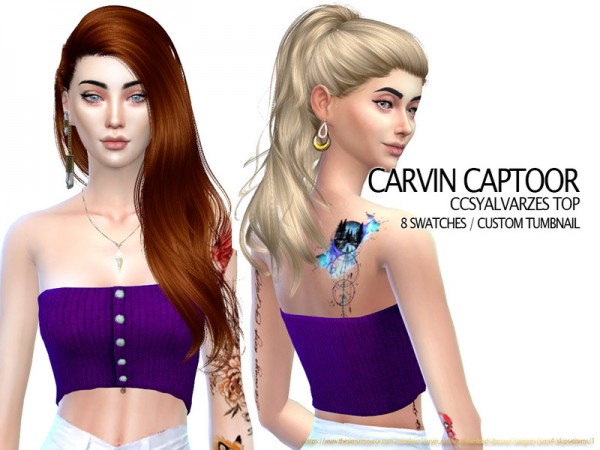  The Sims Resource: Syalvarzes Top by carvin captoor