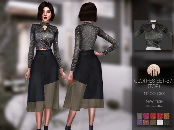  The Sims Resource: Clothes SET 37 Top by busra tr