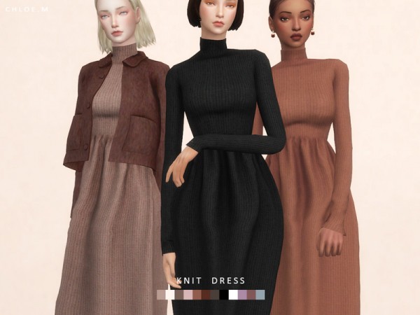  The Sims Resource: Knit Dress by ChloeM