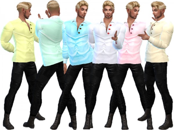  The Sims Resource: Silk male top by TrudieOpp