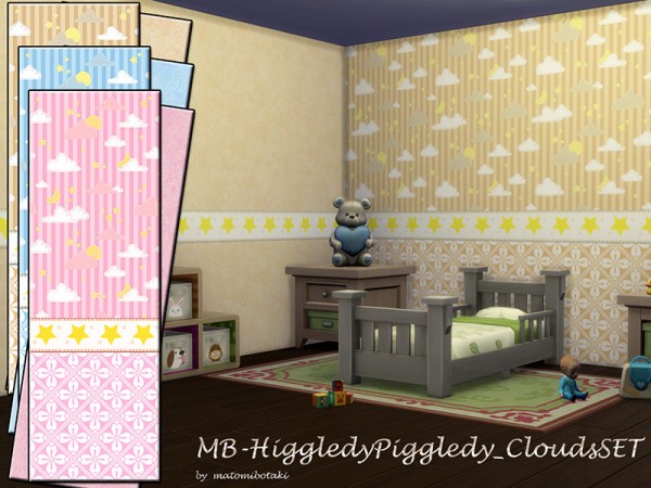  The Sims Resource: Higgledy Piggledy Clouds Set by matomibotaki