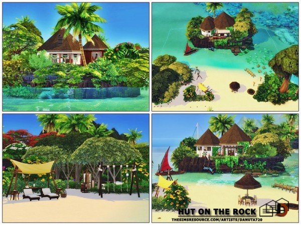  The Sims Resource: Hut on the rock house by Danuta720