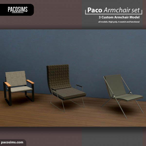  Paco Sims: Armchair Set