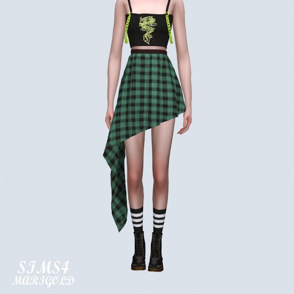  SIMS4 Marigold: Lily Asymmetric Mini Skirt