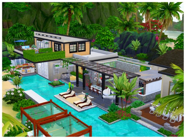  The Sims Resource: Private Beach House by Mini Simmer