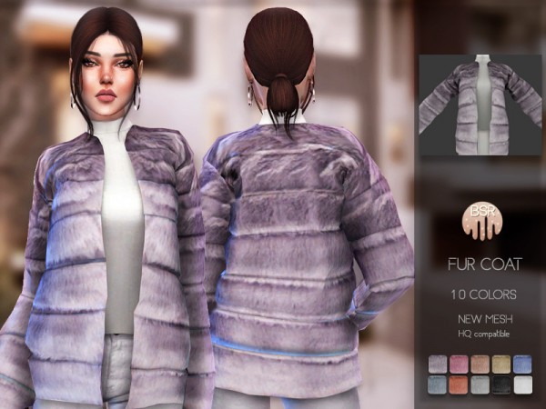  The Sims Resource: Fur Coat BD141 by busra tr