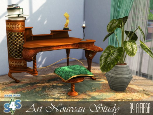  Aifirsa Sims: Furniture for office Art Nouveau Study from Guatla