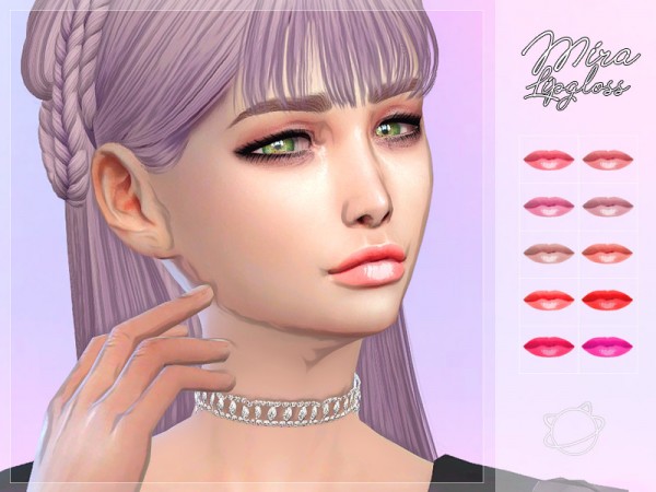  The Sims Resource: Mira Lipgloss by YuumiaUniverse
