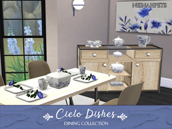  The Sims Resource: Cielo Dining Dish Collection by neinahpets
