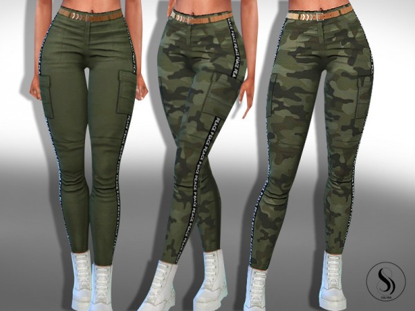  The Sims Resource: Casual Strip Line Cargo Pants by Saliwa