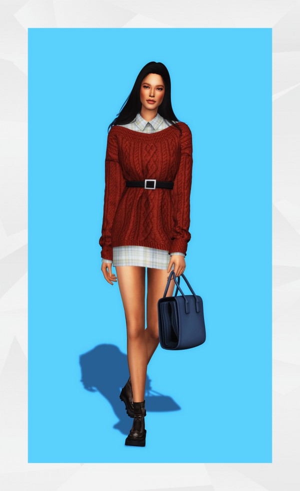  Gorilla: Belted Sweater Dress and Shirt