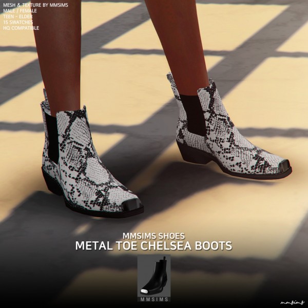  MMSIMS: Shoes Metal toe Chelsea boots