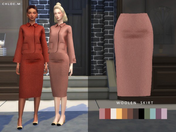  The Sims Resource: Woolen Skirt by ChloeMMM