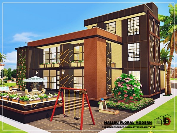  The Sims Resource: Malibu Floral modern house by Danuta720
