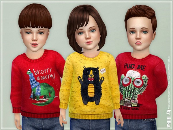  The Sims Resource: Cozy Winter Sweater by lillka