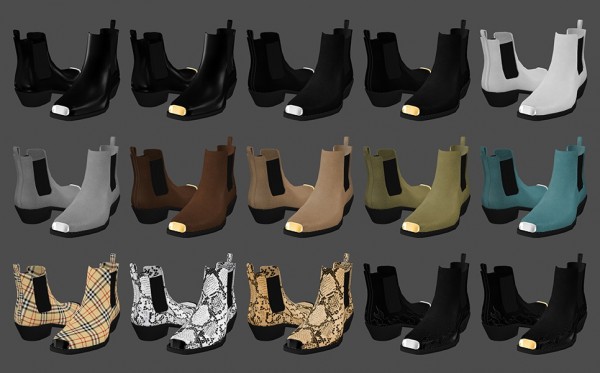 MMSIMS: Shoes Metal toe Chelsea boots • Sims 4 Downloads