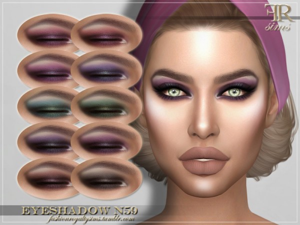  The Sims Resource: Eyeshadow N59 by FashionRoyaltySims