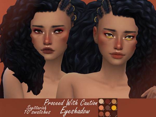  The Sims Resource: Colourpop Proceed With Caution Eyeshadow by Sagittariah