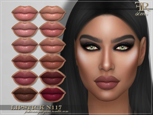  The Sims Resource: Lipstick N117 by FashionRoyaltySims