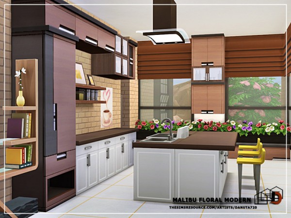  The Sims Resource: Malibu Floral modern house by Danuta720