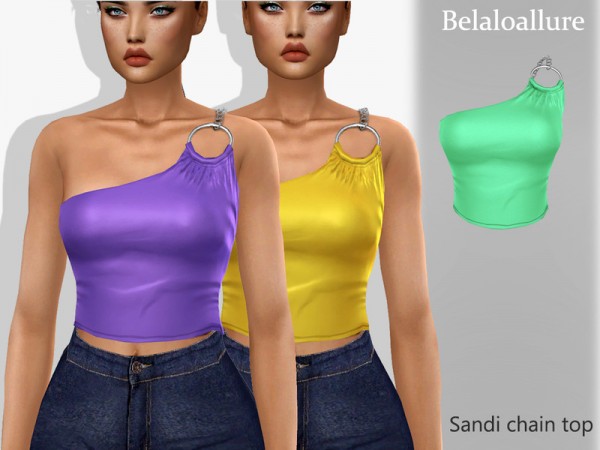  The Sims Resource: Sandie chain top by belal1997