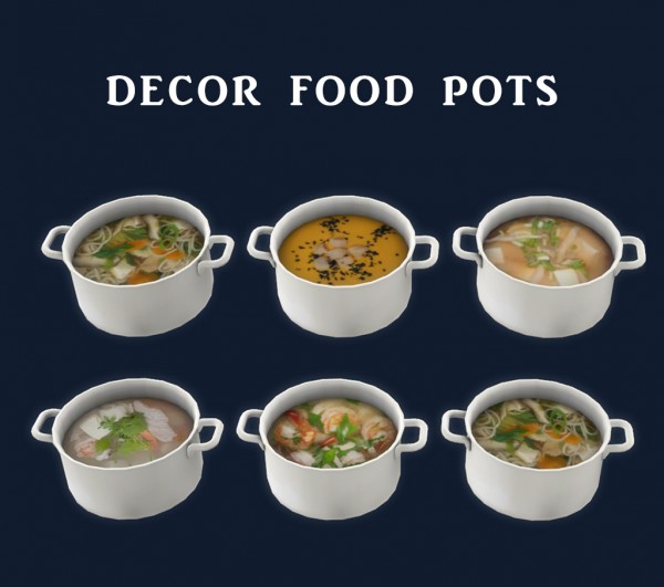  Leo 4 Sims: Decor Food Pots