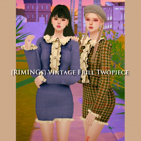  Rimings: Knit Mini Dress and Cardigan