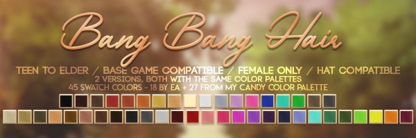  Candy Sims 4: Bang Bang Hair