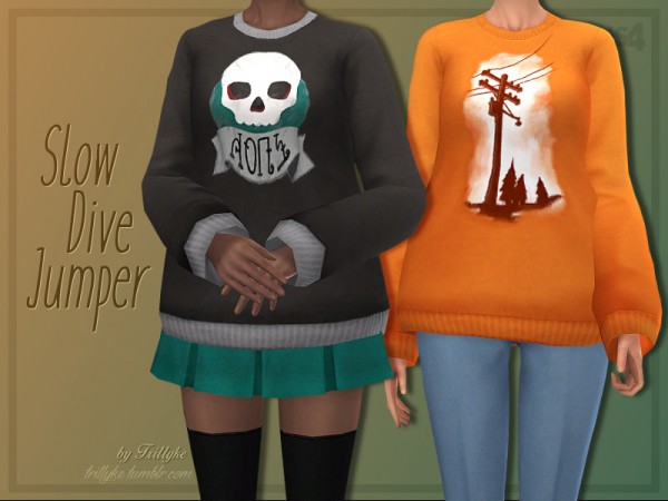  The Sims Resource: Slow Dive Jumper by Trillyke