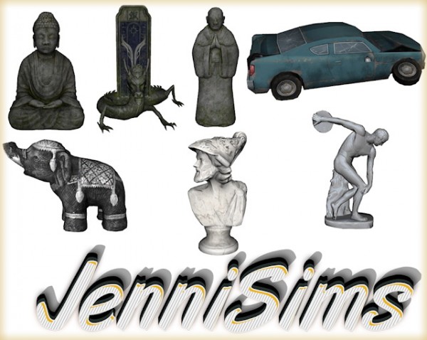  Leo 4 Sims: Decorative Statues   7 Items