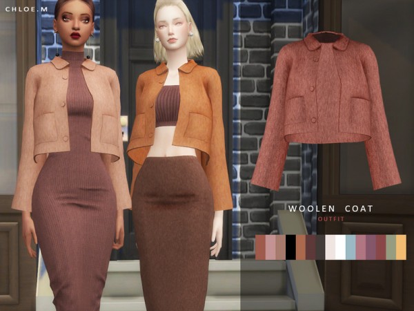  The Sims Resource: Woolen Coat 03 by ChloeMMM