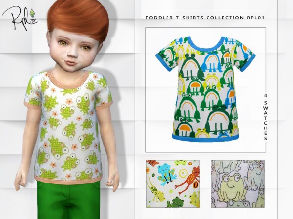  The Sims Resource: Toddler T shirts Collection RPL01 by RobertaPLobo