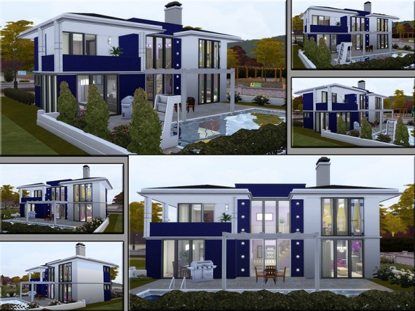  The Sims Resource: Blue Monday house by matomibotaki