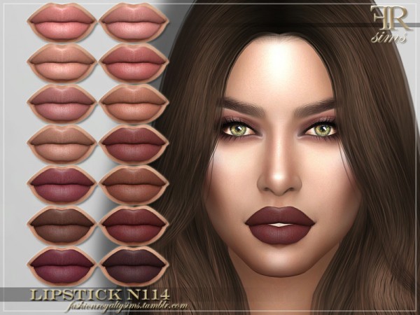  The Sims Resource: Lipstick N114 by FashionRoyaltySims