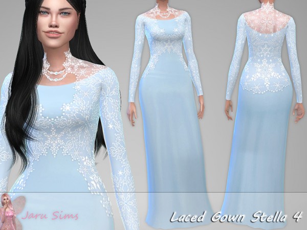  The Sims Resource: Laced Gown Stella 4 by Jaru Sims