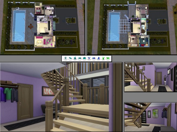  The Sims Resource: Blue Monday house by matomibotaki