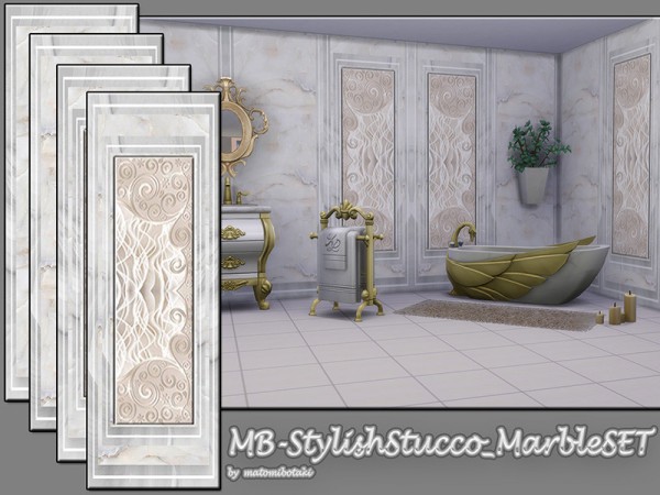  The Sims Resource: Stylish Stucco Marble Set by matomibotaki