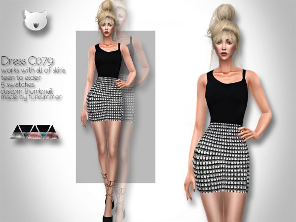  The Sims Resource: Dress C079 by turksimmer