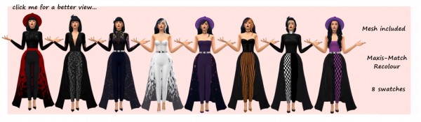  Sims 4 Sue: Jumpsuit with skirt v2