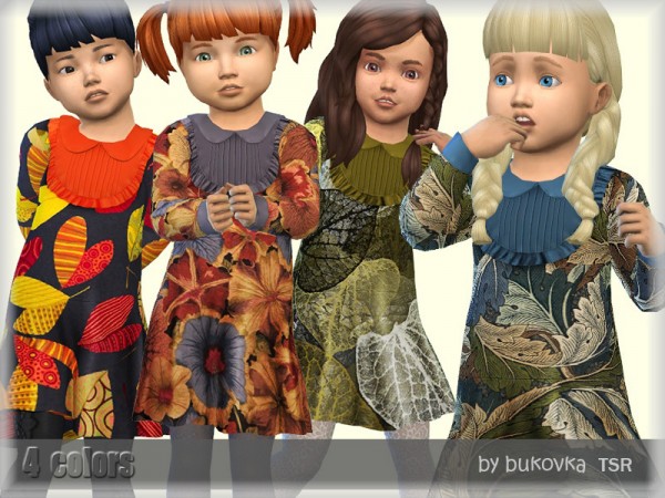  The Sims Resource: Dress Autumn by bukovka