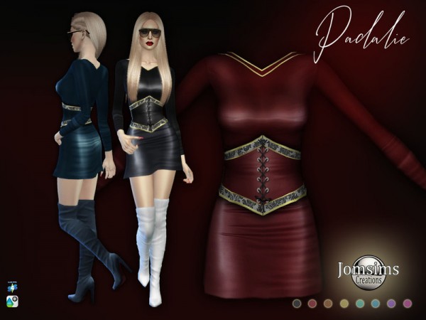  The Sims Resource: Padalie corset dress by jomsims