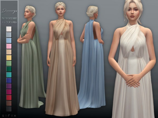  The Sims Resource: Daenerys Dress II by Sifix