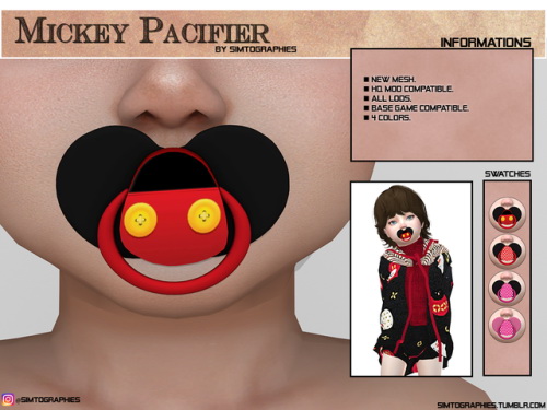  Simtographies: Mickey Pacifier