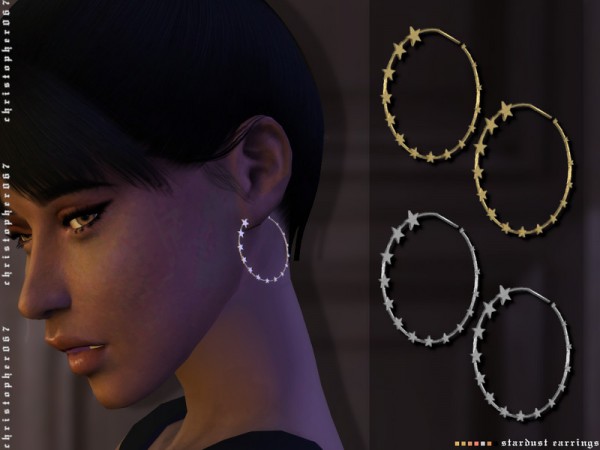  The Sims Resource: Stardust Earrings by Christopher067