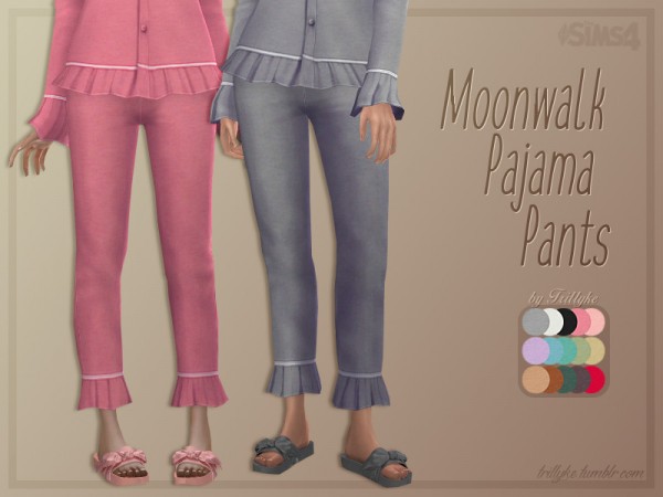  The Sims Resource: Moonwalk Pajama Pants by Trillyke