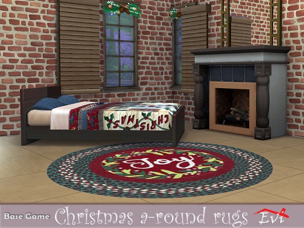  The Sims Resource: Christmas a round rugs by evi