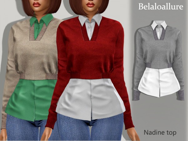  The Sims Resource: Nadine top by belal1997